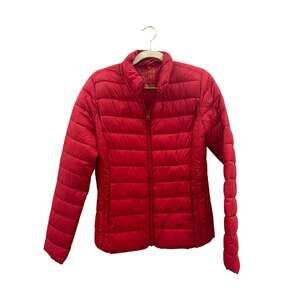 Love Tree Red Quilted Packable Puffer Jacket
